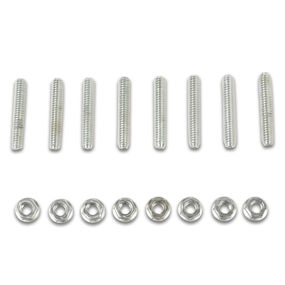 CNNELL Auto SBC Stainless Steel Valve Cover Stud Bolts Kit Compatible with 265/283/302/305/327/350/400 SB Chevy Engines 1955-1986 8pcs Valve Cover