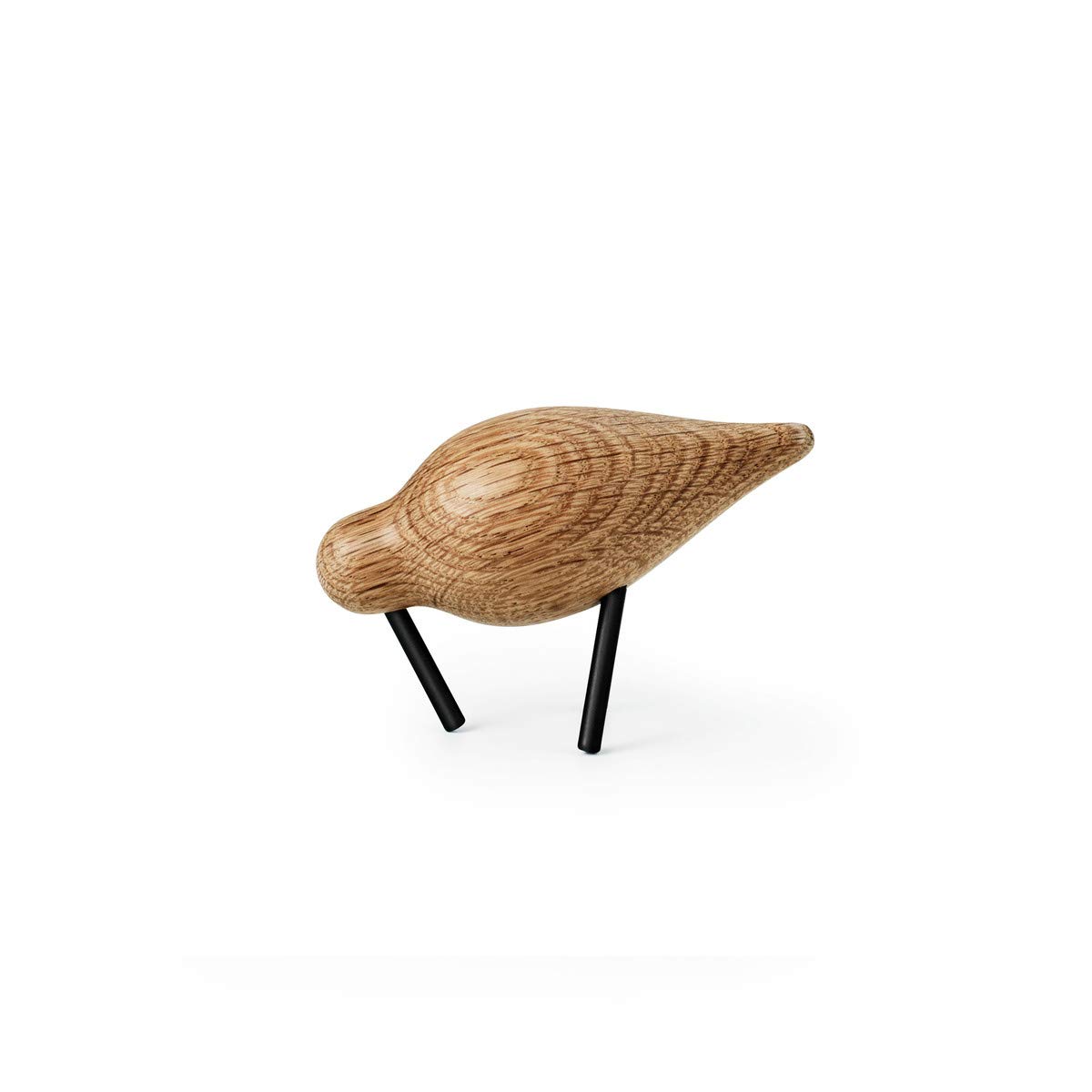 Normann Copenhagen Black/Light - Decoration Shorebird - Natural Wood - Solid Oak - Designer Sigurjón Pálsson