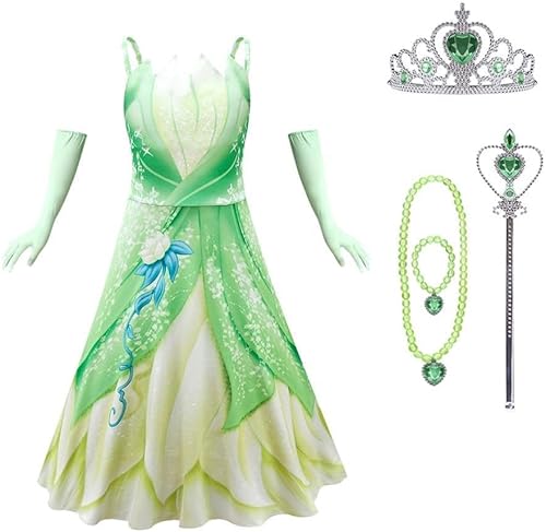 Dressy Daisy Disfraz de princesa de rana para Halloween, fiesta de cumpleaños para niñas pequeñas