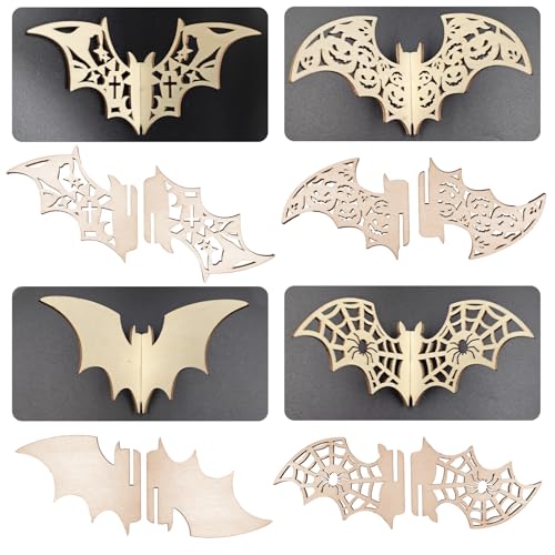 Halloween Bat Wood Crafts to Paint for Adults
