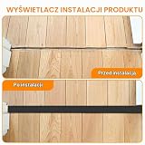 Profil przejściowy profil T, 5 x 300 cm, listwa przejściowa samoprzylepna PCW, listwa progowa drzwi, możliwość przycięcia, profil przejściowy do podłóg łączących, parkietów, laminatów (czarna)