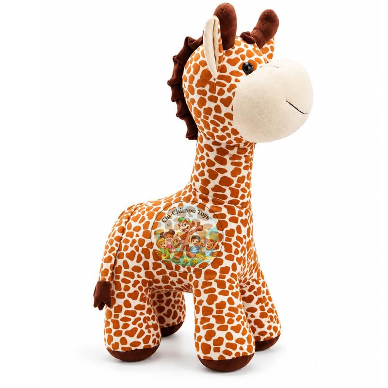 Image of Printed Giraffe Soft Toy 40 cm Plush Stuffed Animal for Kids