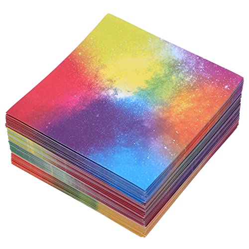 Bunte Origami- Papier 400 Blatt Quadratische Farbverlauf Origami Papierhandwerk Origami für DIY Puncher Geschenkbox Umwickeln Geburtstag Party Decor Scrapbook