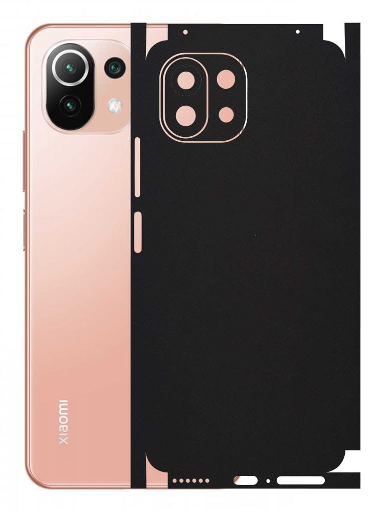 AtOdds - Compatible for Xiaomi/Mi 11 Lite Mobile Back Skin Rear Screen Guard Protector Film Wrap with Camera Protector (Coverage - Back+Camera+Sides) (Matte Black) (B0B8W4LHX7) Amazon Price History, Amazon Price Tracker