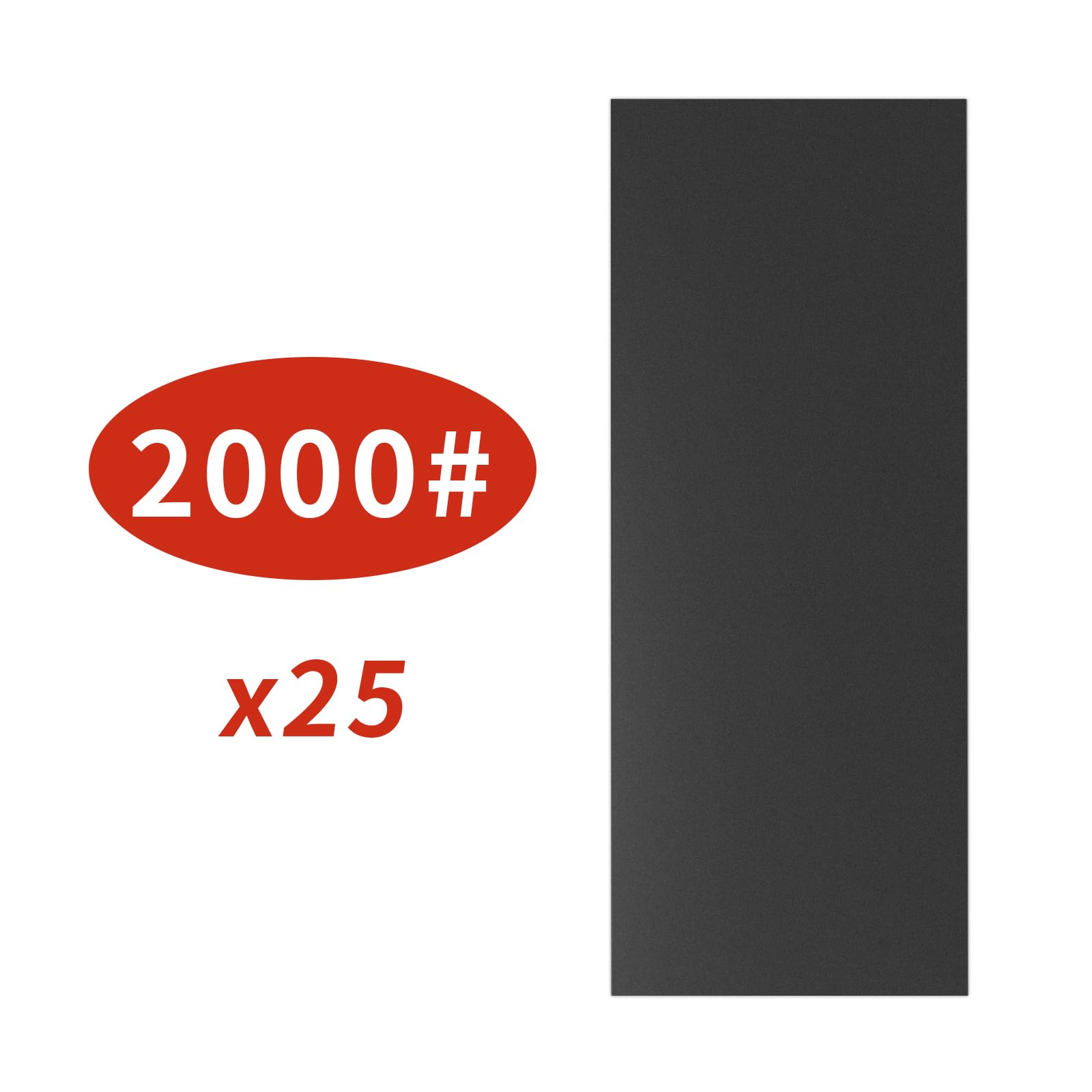 25 pcs 2000 Grit Sandpaper Set Wet and Dry Sandpaper for Wood Walls Metals Cars Sand Paper 9 x 3.6 Inch, gray - Image 2