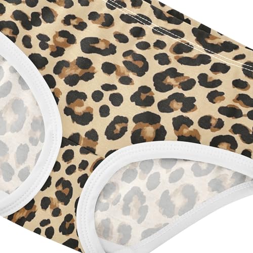 Cotton Toddler Underwear Floral Black Brown Leopard Prints Beige Cute Panties Girl Flower Underpants Briefs 2t4