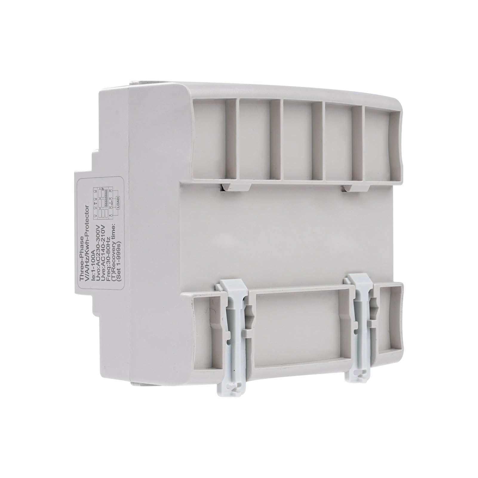 Jadeshay Contatore Energia Elettrica Trifase, Misuratore Consumo Elettrico Digitale Multifunzione Con Protezione Da Sovratensione, Protezione Da Sottotensione, Protezione Da Sovracorrente 230V 100A