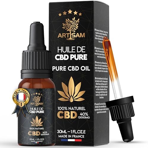 ARTISAM | Huile de CBD PURE H 40% 10 ml et 30 ml Pressée à Froid ...