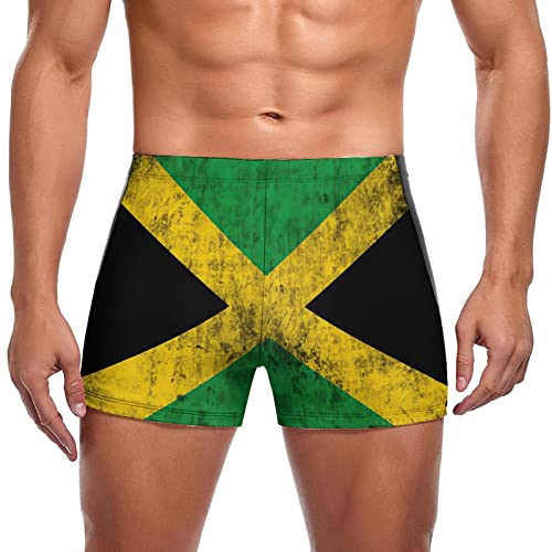 TAIZIYEAH Men's Swimwear Pants Jamaica Flag Swimming Trunks Board Shorts Swimsuits Party XL