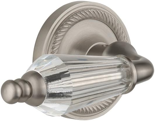 Nostalgic Warehouse Rope Rosette with Parlor Lever, Double Dummy, Satin Nickel Nostalgic Warehouse Rope Rosette with Parlor Lever, Double Dummy, Satin Nickel