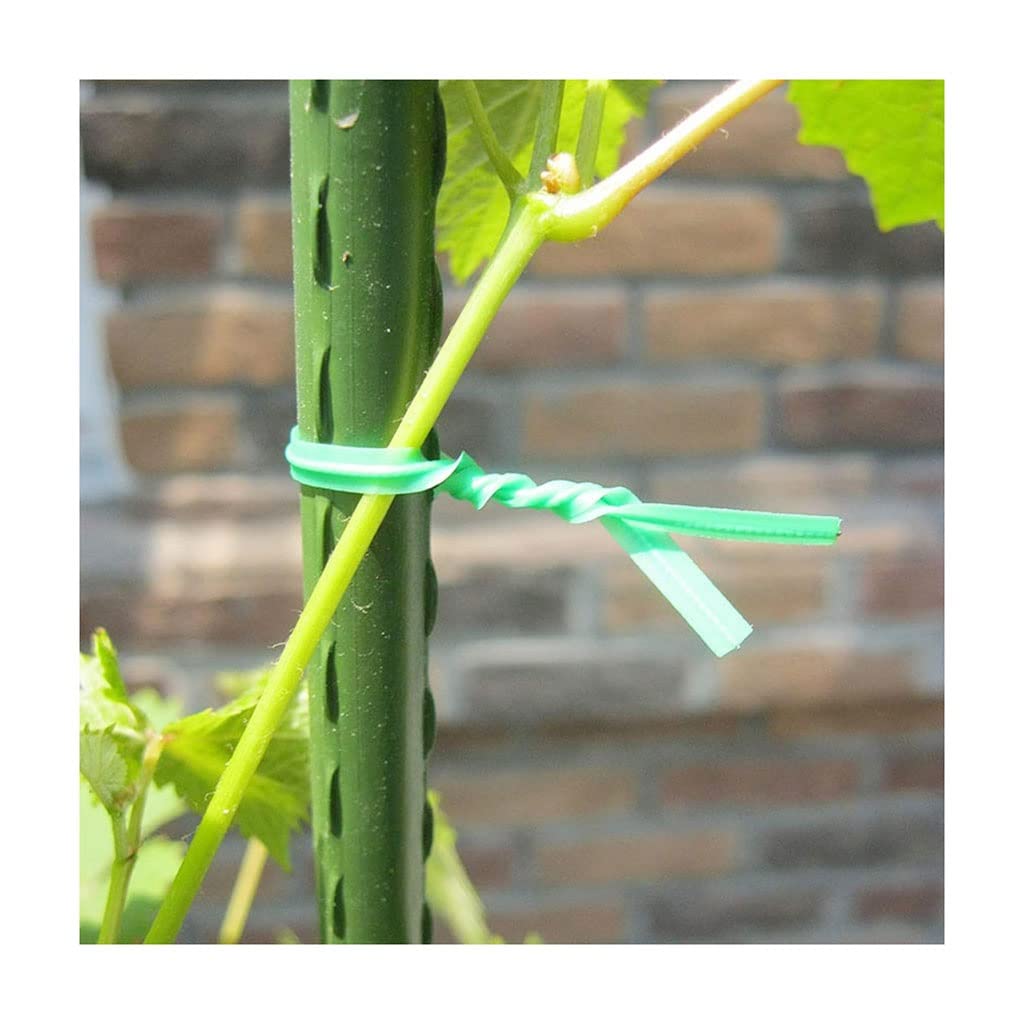 Weitingkkk One Color Plant Ties, 800 Pcs Plastic Green Grape Rattan Twist Ties For Vine Climbing Plants And Garden Training
