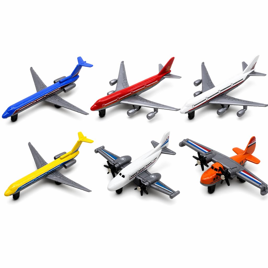 Eivxxky 6 pcs Diecast Aeroplane Models, Aircraft Replicas, Airplane Set