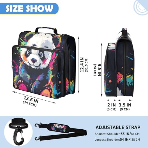 Classeur panda pour l'école et le travail avec compartiment ordinateur portable - 3