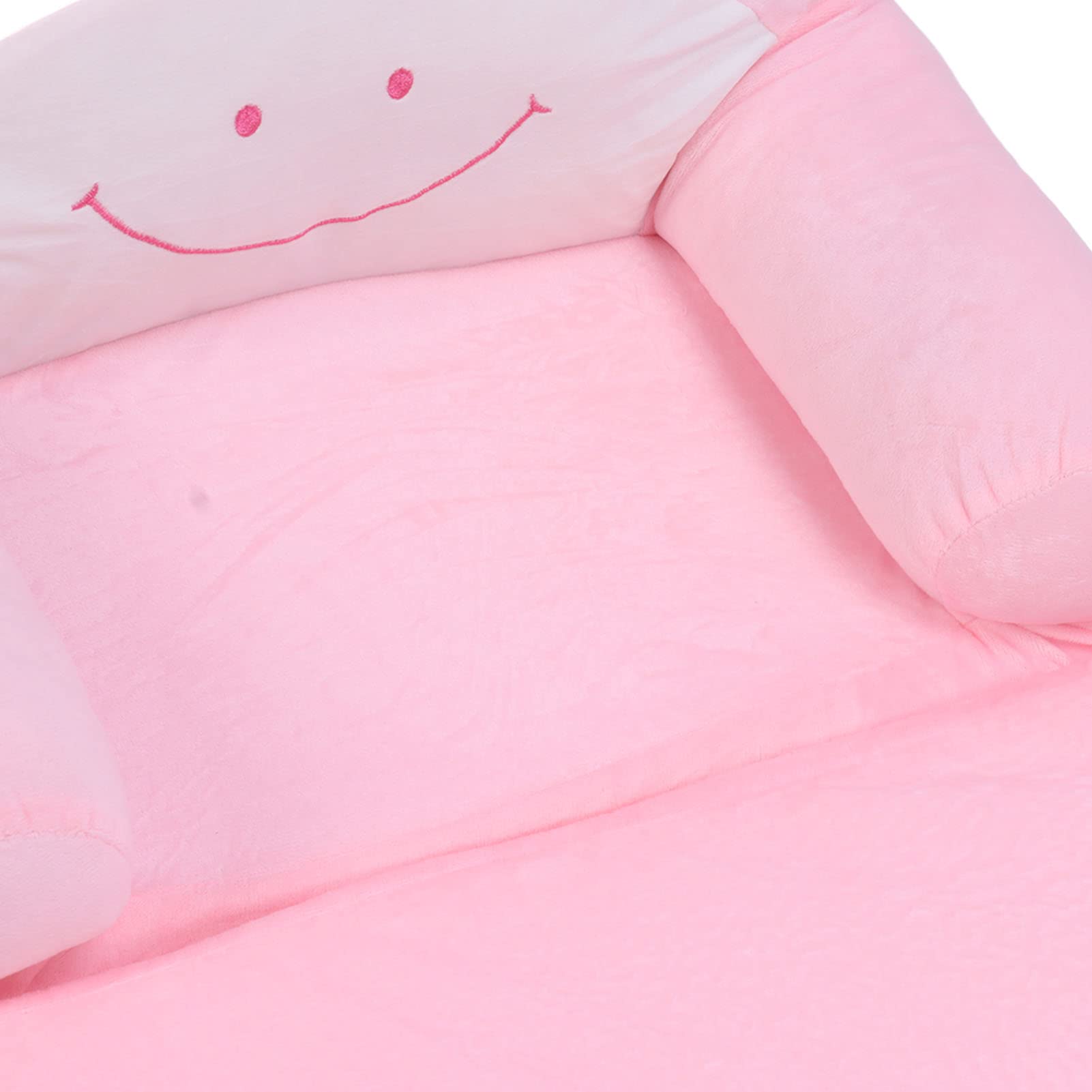 Składana Sofa Dziecięca Kreskówka Miękka Wygodna Dziecięca N Składana Kanapa Sofa Łóżko dla Chłopców Dziewcząt Sypialnia Różowa Krowa(2 poziomy)