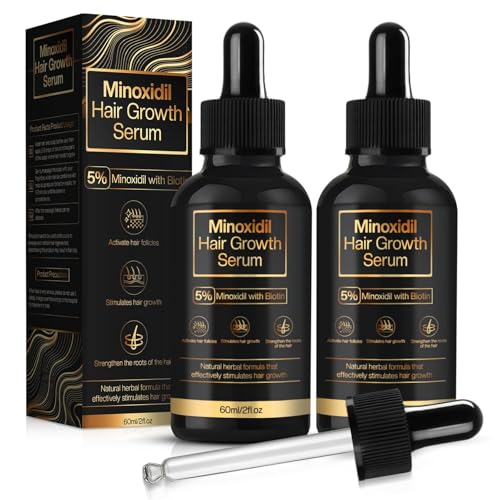 Image of 5% Minoxidil Hair Growth for Men and Women, Minoxidil Hair Growth Serum, Promotes Hair Growth, Strengthens Hair Follicles, Helps Prevent Hair Fall and Hair Loss