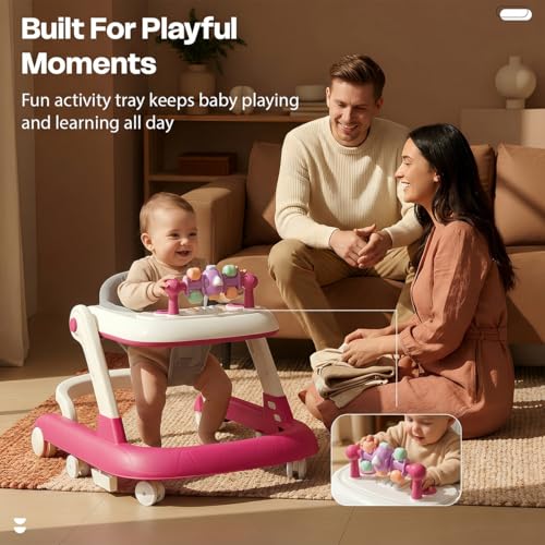 Image of StarAndDaisy Baby Walker for 6-18 Month Baby Boy & Girl /Height Adjustment, Musical Tray & Speed Control /Baby Walker for Kids with Safety Wheels and Comfortable Seat