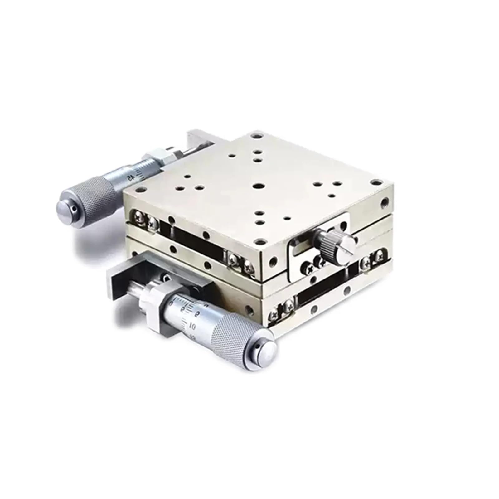 WNVXJGNSO Micrometer Sliding Table XY axis LBY70 Optical Displacement Platform 70 * 70mm Lab Manual Linear Stainless Steel Stage(LBY70-R)