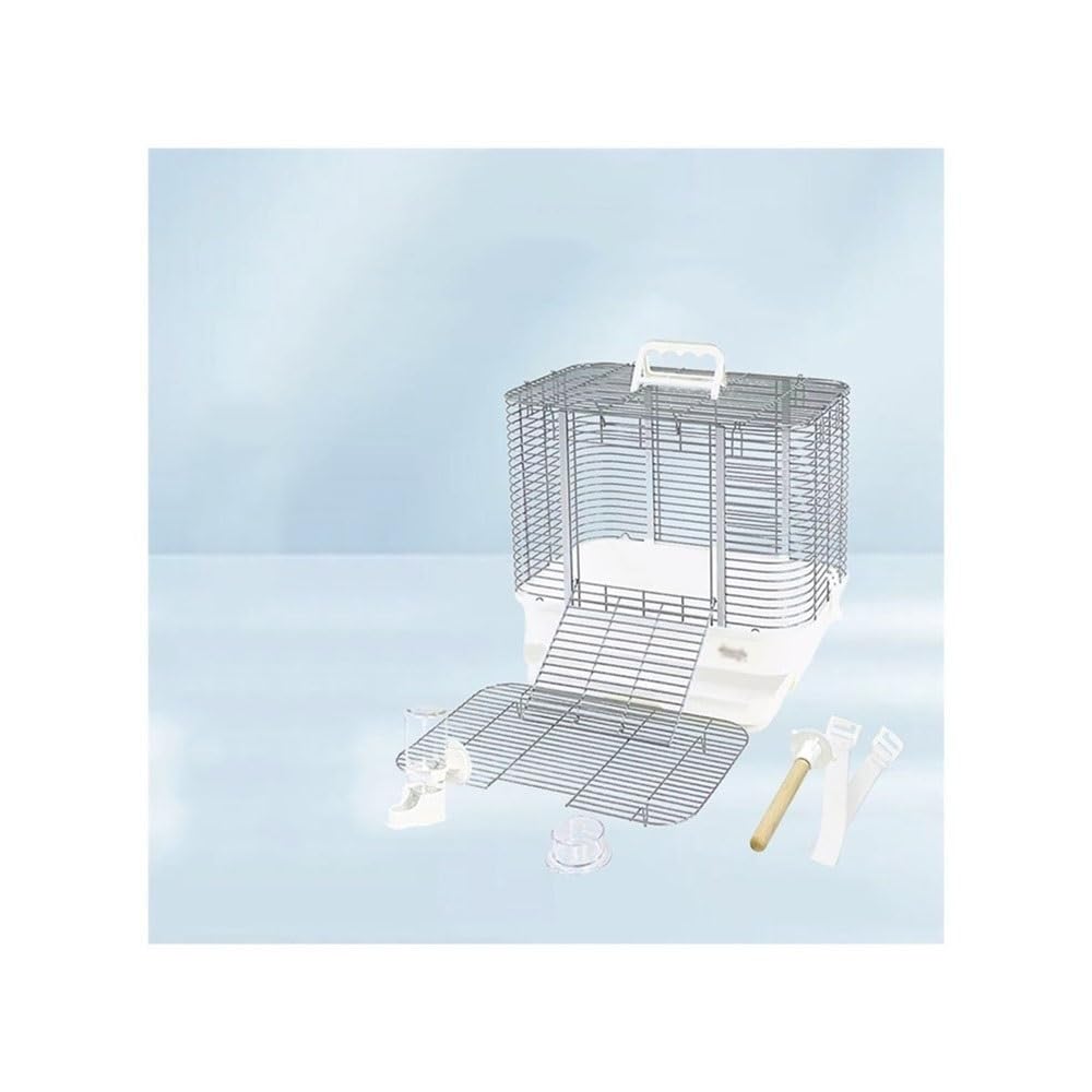 Cage métallique horizontale oiseaux avec base coulissante entretien facile