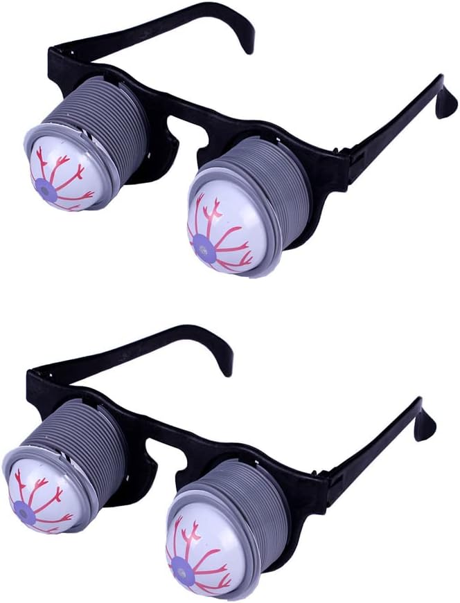 Ricjurzzty2PCS Kids Eye Ball Glasses Droopy Eye Glasses Party Favors Funny Toys for Halloween Costume Accessories Photo Booth Props