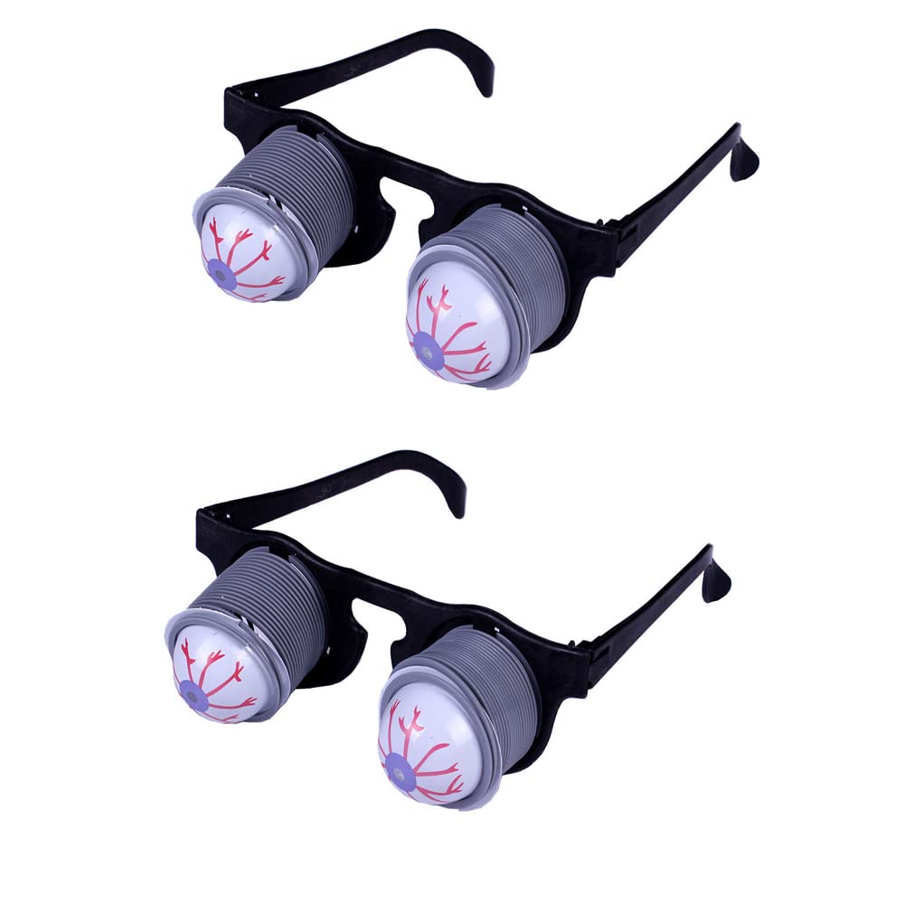 Ricjurzzty2PCS Kids Eye Ball Glasses Droopy Eye Glasses Party Favors Funny Toys for Halloween Costume Accessories Photo Booth Props