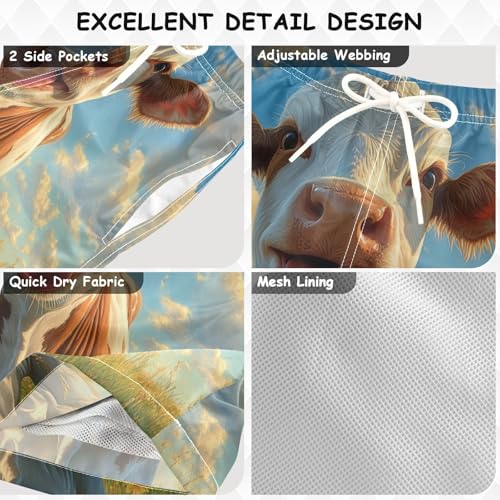 DOMIKING Meadow Golden Toddler Boys' Swim Trunks Mesh Lining Swim Shorts for Beach Pool Gym Adjustable Waist 2T3