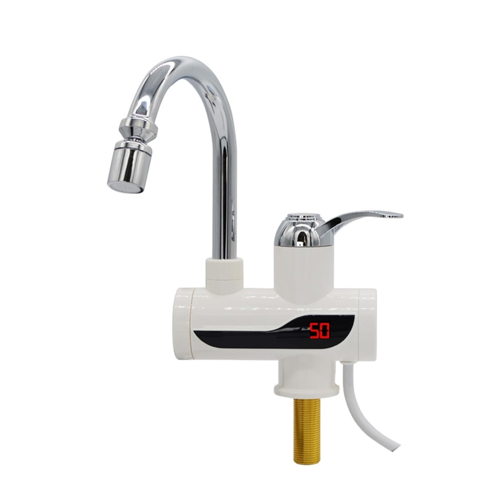 Calentador de Agua instantáneo sin Tanque, Grifo de Cocina de calefacción de Grifo de Agua Caliente eléctrica, con Pantalla de Temperatura