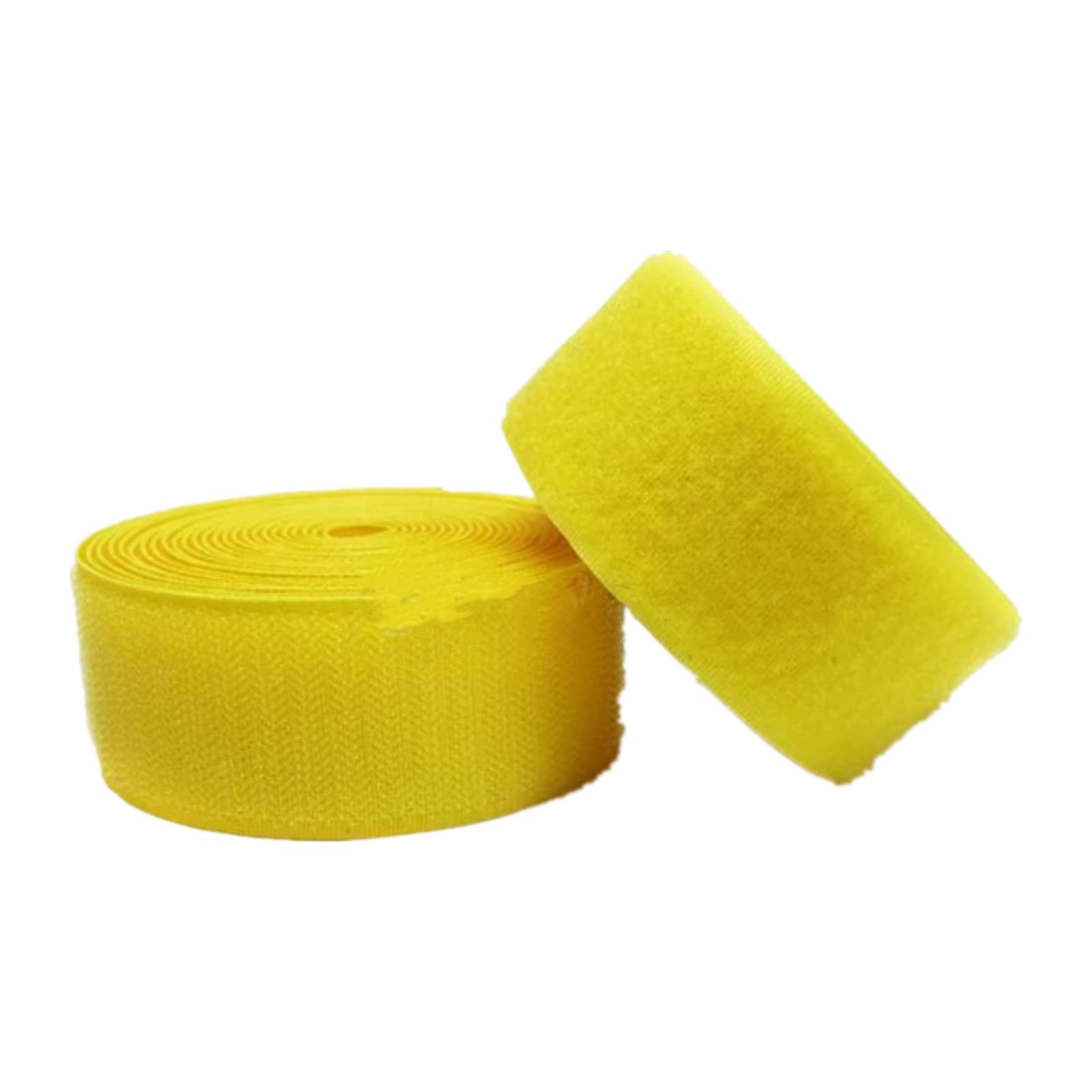 para proyectos de Costura de Tela en casa Cinta de Gancho y Bucle para Coser, 5 Yardas, Cinta de Nailon no Adhesiva para Fijar Cojines(Yellow,20MM)