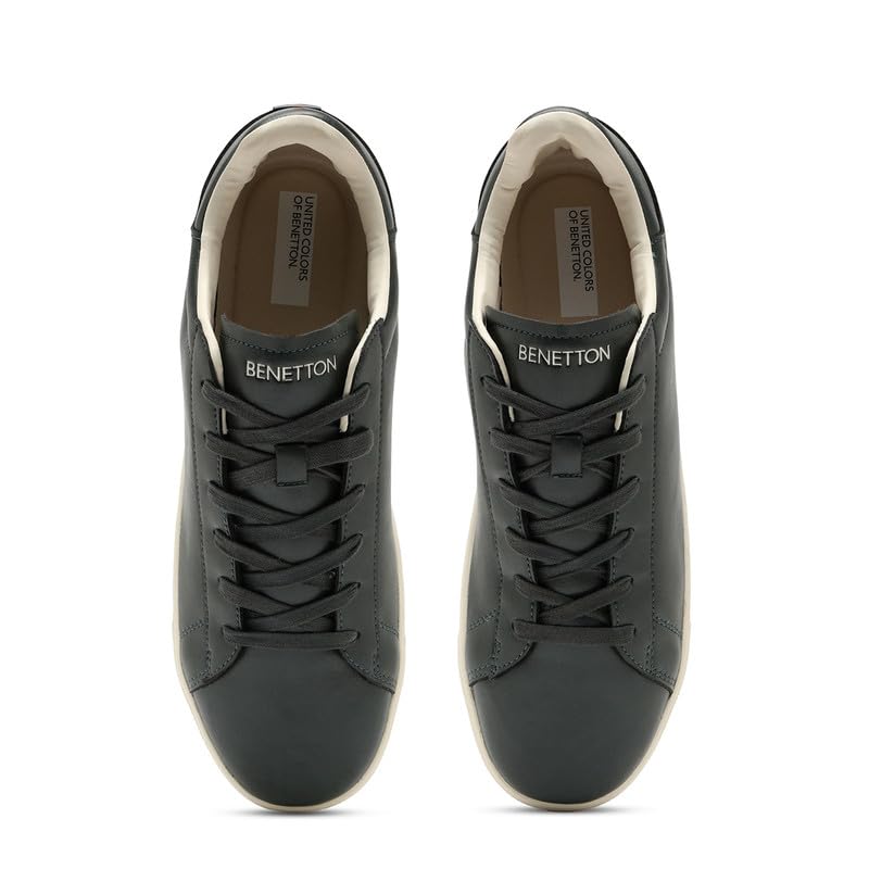 Image of United Colors of Benetton Mens United Colors of Benetton Solid Lace-up Classic Leather Finish Sneakers Sneaker
