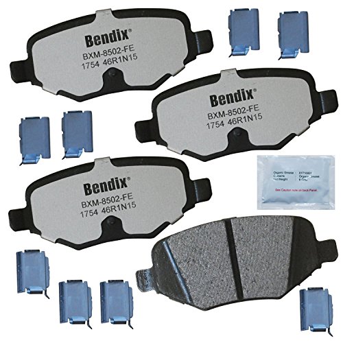 Image of Bendix Fleet Metlok PBD1754 Semi-Metallic Rear Brake Pads for Select Models Ford Edge, Explorer, Flex, Police Interceptor Utility, Taurus, Lincoln MKS, MKT, MKX