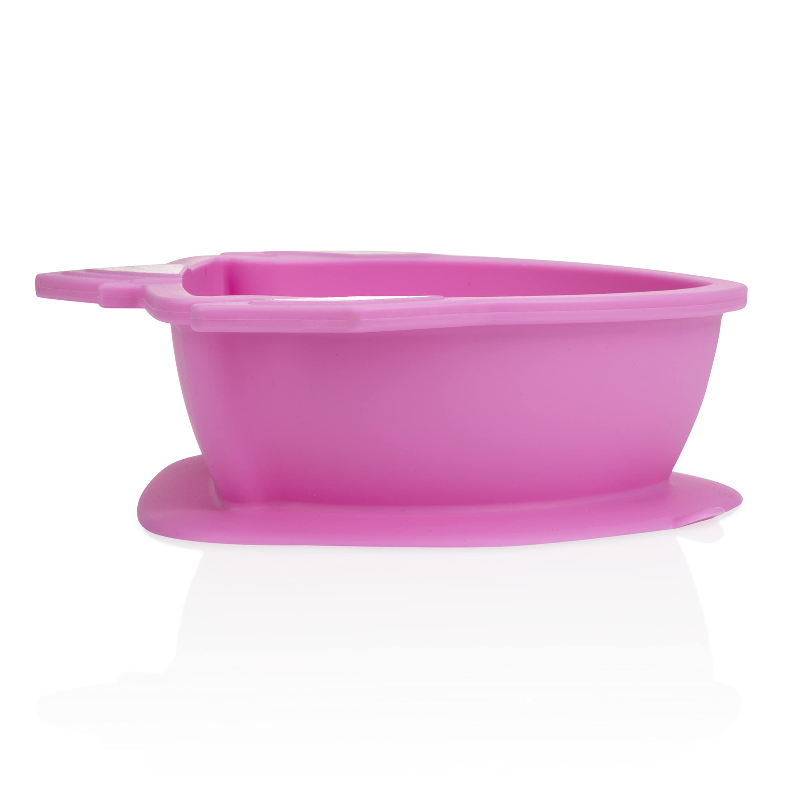 Nuby Sure Grip - Cuenco de silicona con base antideslizante, 6 m, color rosa