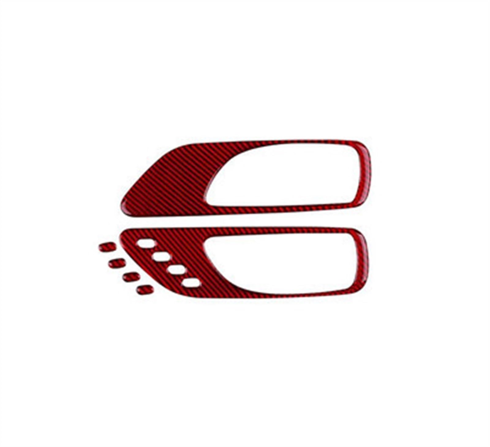 Qibbei Rhd Red Car Interior Accessories Door Handle Frame Decoration Sticker For Lexus Rc300 Rc350 Rc200t 2015-2022 Stickers(Rhd Red)