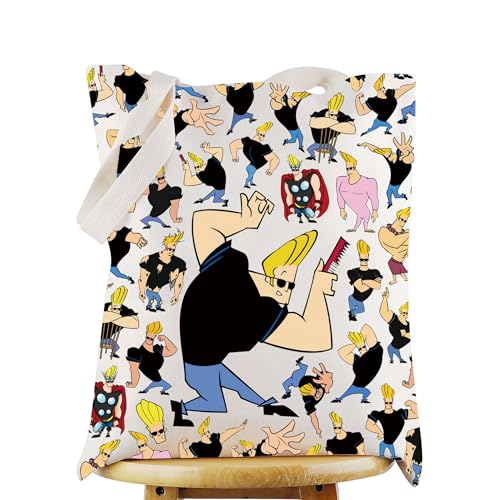 WZMPA Johnny Blond Man Tote Bag Bunny & Suzy Fans Gift Johnny & Carl & Pops Reusable Shoulder Bag Johnny Merchandise