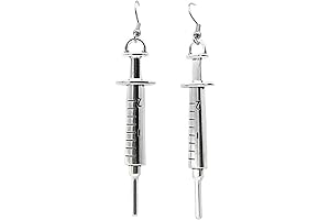 Captivating Silver Fishing Spoon Earrings with Charm