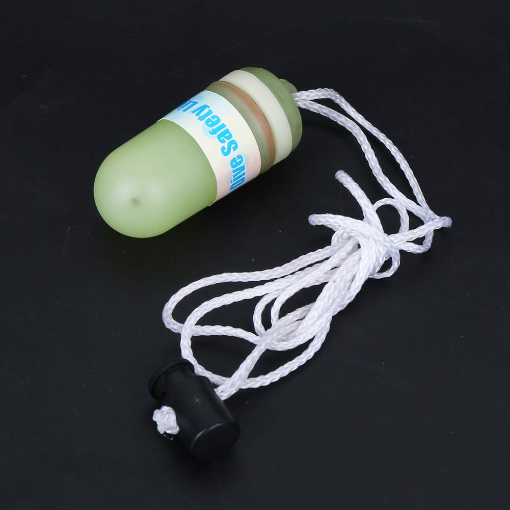 QD-924 Kunststoff Nacht Diving LED-Signal Licht Unterwasser wasserdichte fluoreszierende Beleuchtung mit Lanyard (Grasgrün)