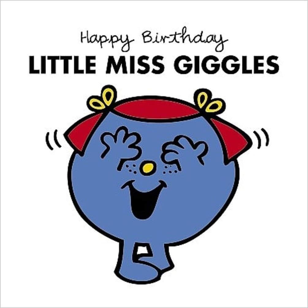 Mr Men 3D Holographic Little Miss Giggles Birthday Card