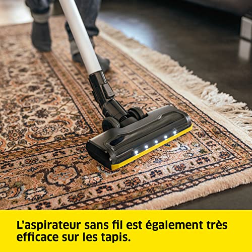 Kärcher Aspirateur sans Fil VC 6 Cordless ourFamily, 2 Vitesses D'aspiration, Autonomie : jusqu'à 50 Min, Poids : 2,8 kg, Batterie : 25,2 V, Support Mural, Suceur Sol et Fentes, Brosse à Poussière - Image 4