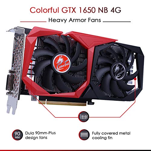 Image of Colorful GeForce GTX 1650 NB 4GB GDDR5 Twin Fan 128-bit Compact Gaming Integrated Graphics Card