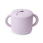 mushie Silicone Snack Cup | Spill Proof Food Container for Toddler and Baby (Soft Lilac)