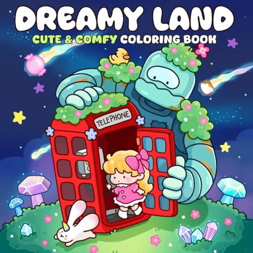 Dreamy Land: Coloring Book for Adults and Teens Featuring Tiny Girl Adventures, Magical Landscapes, and Adorable Friends for Relaxation