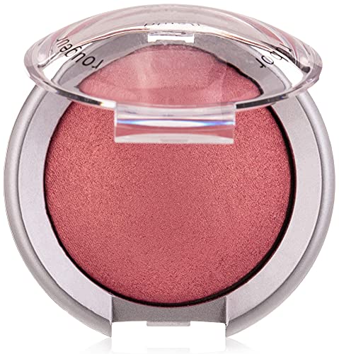 Palladio Baked Blush, Blushin, 2.5g, Highly Pigmented and Shimmery Powder Blush, Apply Dry for Natural Glow or Wet for Dramatic Radiance, Easy to Blend Makeup Blush, Apply Blusher with Blush Brush