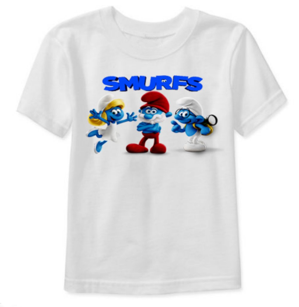 Smurfs Short Sleeve Unisex Shirt (18 Months) White