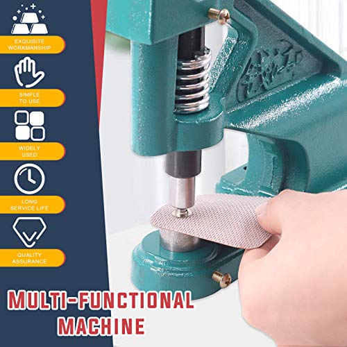 Hilitchi Heavy Duty Hand Press Grommet Eyelet Machine Punch Tool With 3 Dies #0#2#4 (1/4, 3/8, 1/2 Inch) And With 1500Pcs Golden And 1500Pcs Silver Grommets Eyelet Kit #TOP2