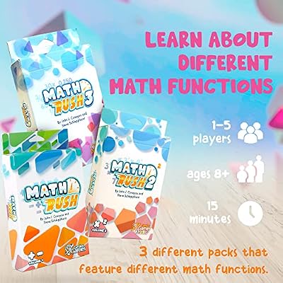 Math Card Game Bundle | Math Rush: Addition, Subtraction, Multiplication, Division (Volume 1-3) - A Cooperative Time-Based Math Flash Cards - Toys for Kids 8-12, Fun Game for Math Class - STEM Toys