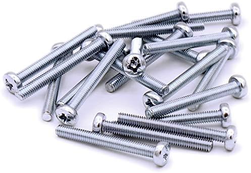 M4 (4mm x 40mm) Pozi Pan Machine Screw (Bolt) - Stainless Steel (A2) (Pack of 20)