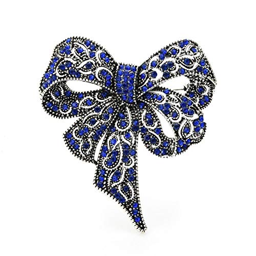 Broche bleu strass en métal fleur, le cadeau idéal pour gâter les femmes