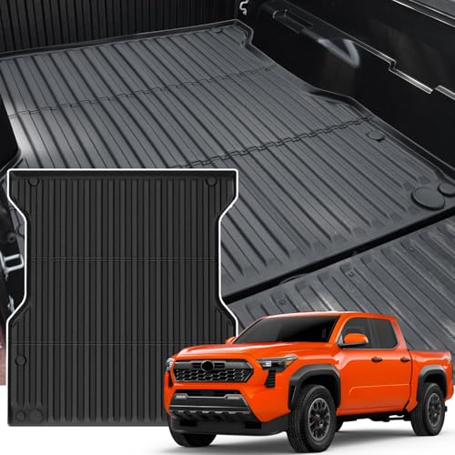 KUST Truck Bed Mat for Toyota Tacoma 2024 2025, 5FT Bed Liner All Weather Protection, Tacoma Accessories TPE Truck Mat Heavy Duty Non-Slip