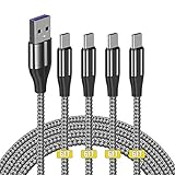 USB Type C Cable, [4-Pack 6ft] Charging 3A Fast Charge Quick Charger Type C Cord Compatible with...