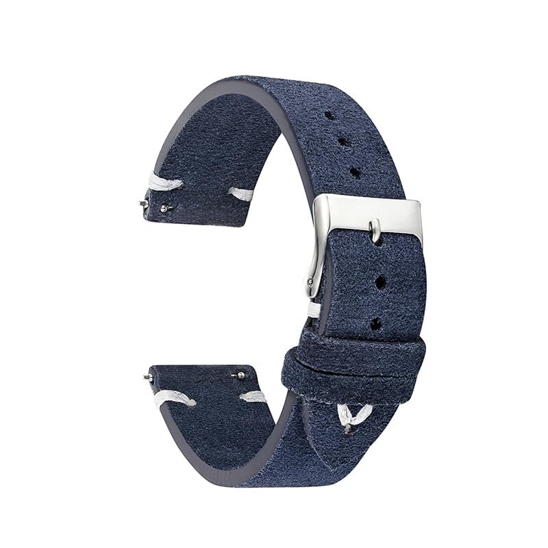 Bracelet de montre cuir suédé 18mm à 22mm idéal pour le style casual chic
