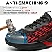 Imagen de Zapatos de Seguridad para Hombre Zapatillas Trabajo Mujer 44EU Ligero Calzado Trabajo con Puntera de Acero Negro Rojo