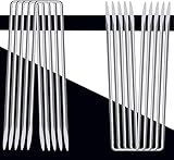 UPlama 100PCS Garden Galvanized Ground Staples Landscape Sod Stakes, 6' Garden...